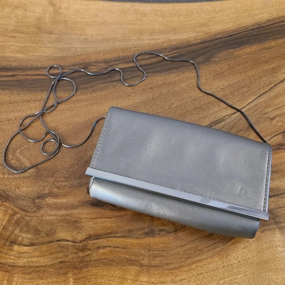 Lauren Merkin Leather Metallic Crossbody Bag - Picture 1 of 10